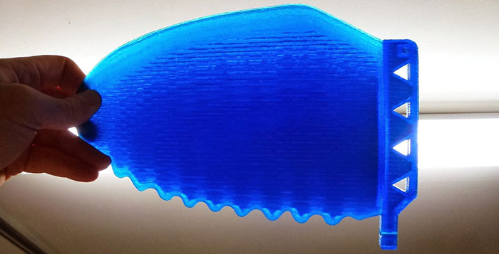 3D printed whale fin