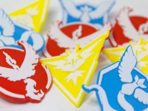 Pokemon Go 3d Printed Team Badges