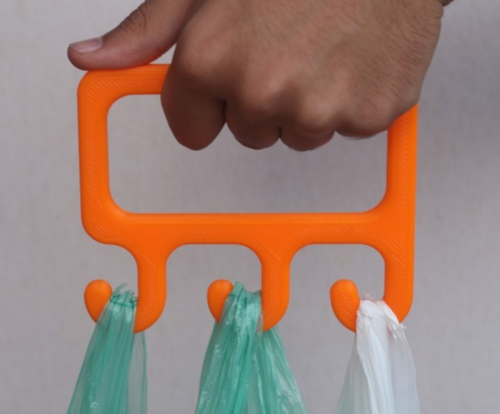 bag holder, shopping handle, 3D printed model, 3D model