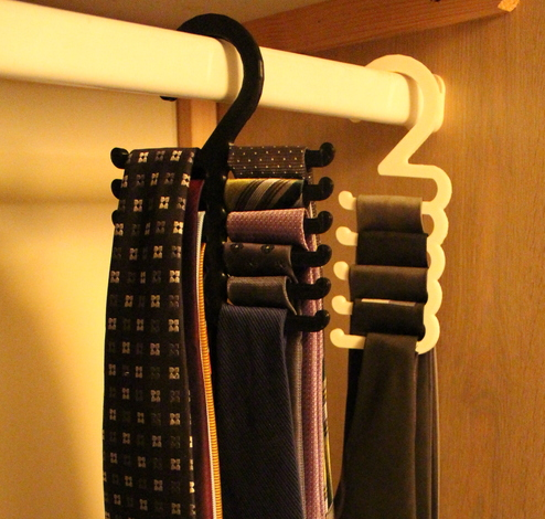 tie hanger, belt hanger, 3D printed tie hanger, 3D model