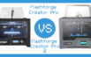 Flashforge Creator Pro vs Flashforge Creator Pro 2 comparison
